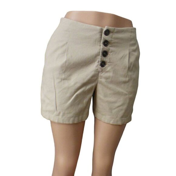 INC International Concepts INC Women’ High Rise Button Fly Shorts, Toasted Twine - Picture 3 of 6